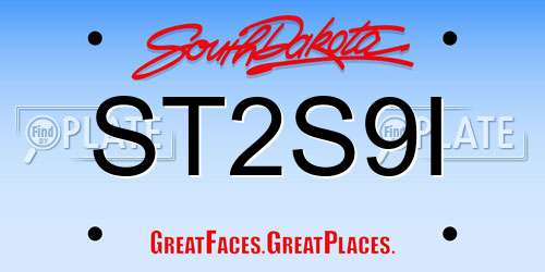 ST2S9I South Dakota License Plate