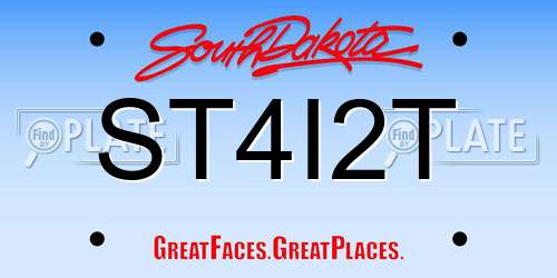 ST4I2T South Dakota License Plate