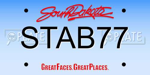 STAB77 South Dakota License Plate