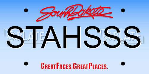STAHSSS South Dakota License Plate