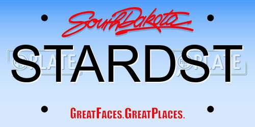 STARDST South Dakota License Plate