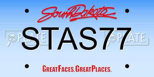 STAS77 South Dakota License Plate