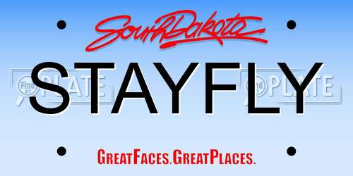 STAYFLY South Dakota License Plate