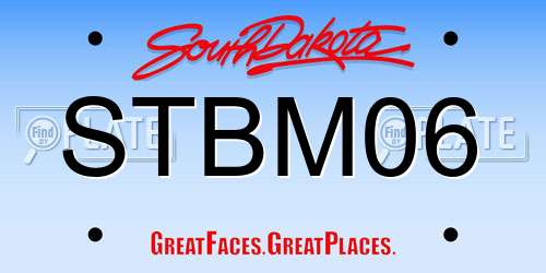 STBM06 South Dakota License Plate