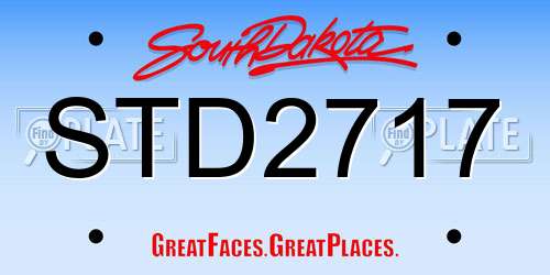 STD2717 South Dakota License Plate