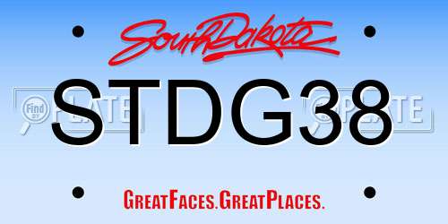 STDG38 South Dakota License Plate