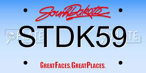 STDK59 South Dakota License Plate