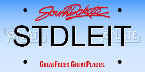 STDLEIT South Dakota License Plate