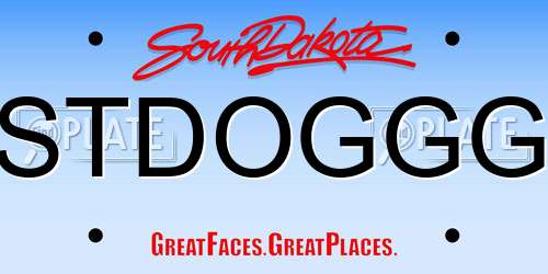 STDOGGG South Dakota License Plate