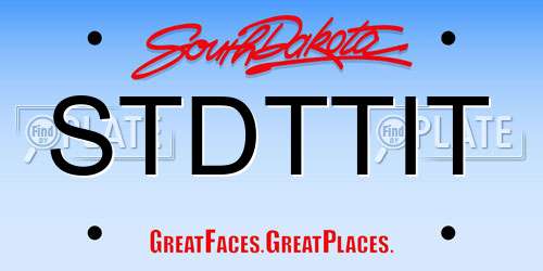 STDTTIT South Dakota License Plate