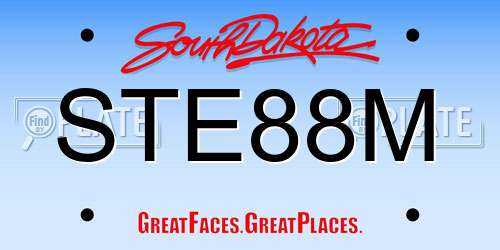 STE88M South Dakota License Plate