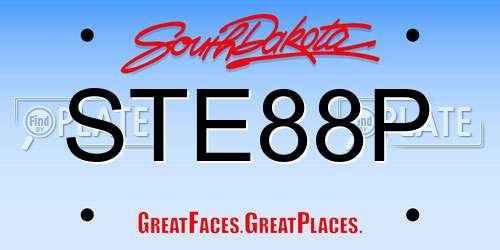 STE88P South Dakota License Plate