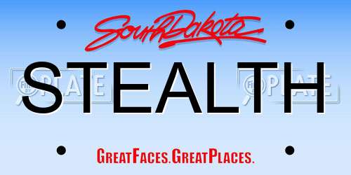 STEALTH South Dakota License Plate