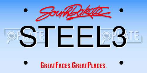 STEEL3 South Dakota License Plate