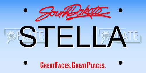 STELLA South Dakota License Plate