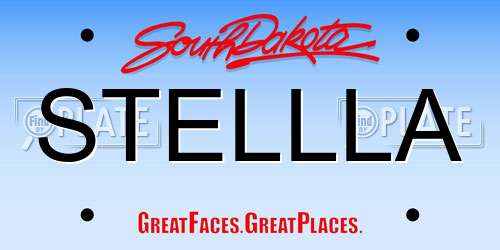 STELLLA South Dakota License Plate