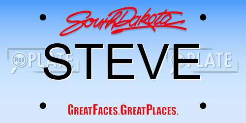 STEVE South Dakota License Plate