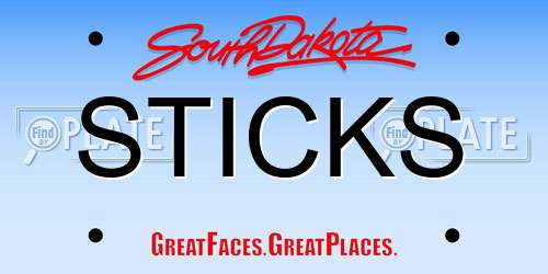 STICKS South Dakota License Plate