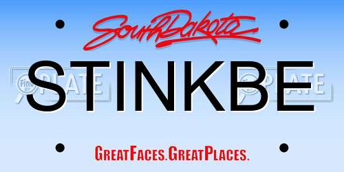 STINKBE South Dakota License Plate