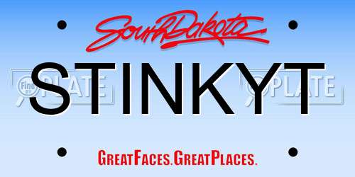 STINKYT South Dakota License Plate