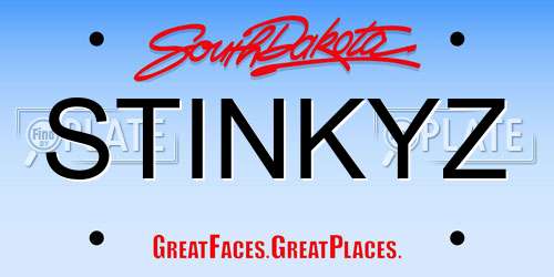 STINKYZ South Dakota License Plate