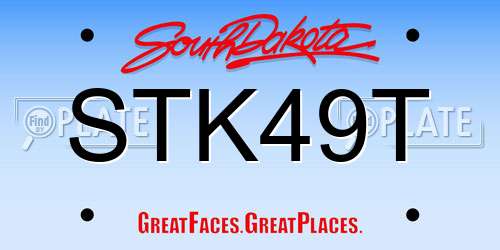 STK49T South Dakota License Plate