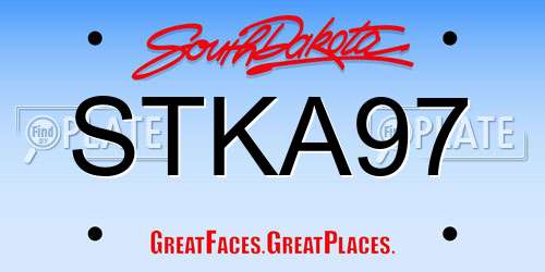 STKA97 South Dakota License Plate