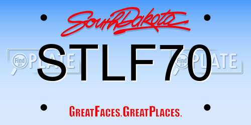 STLF70 South Dakota License Plate