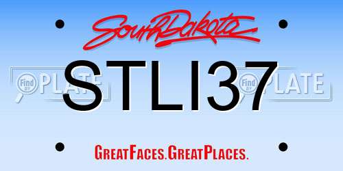 STLI37 South Dakota License Plate