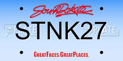 STNK27 South Dakota License Plate