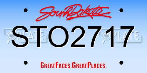 STO2717 South Dakota License Plate