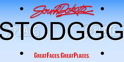 STODGGG South Dakota License Plate
