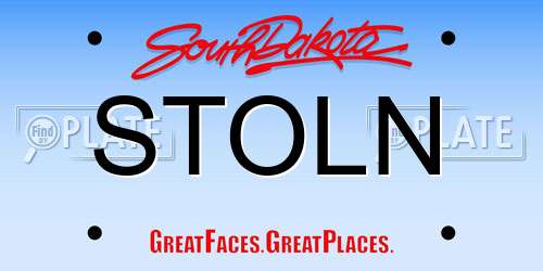 STOLN South Dakota License Plate