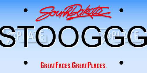 STOOGGG South Dakota License Plate