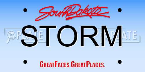 STORM South Dakota License Plate