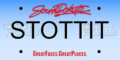 STOTTIT South Dakota License Plate