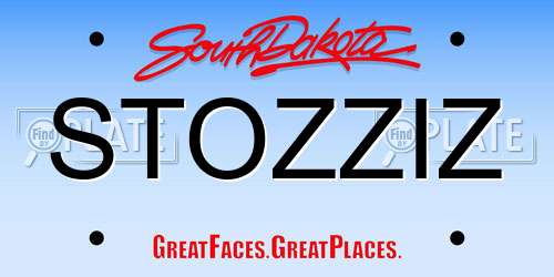 STOZZIZ South Dakota License Plate
