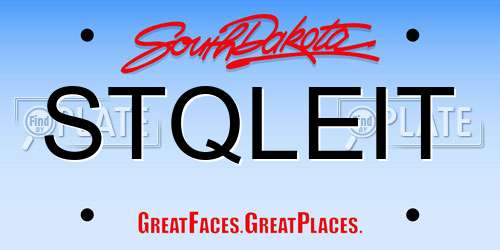 STQLEIT South Dakota License Plate