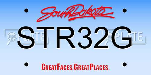 STR32G South Dakota License Plate