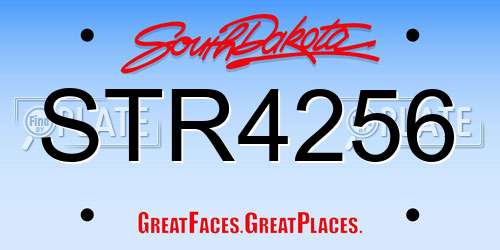 STR4256 South Dakota License Plate