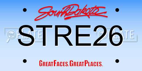 STRE26 South Dakota License Plate
