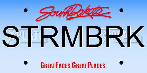STRMBRK South Dakota License Plate