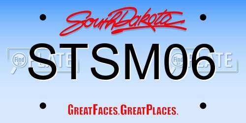 STSM06 South Dakota License Plate