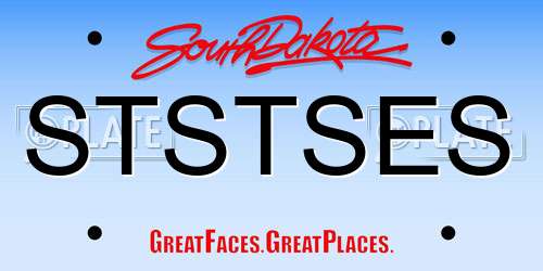 STSTSES South Dakota License Plate