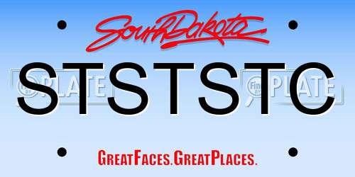 STSTSTC South Dakota License Plate
