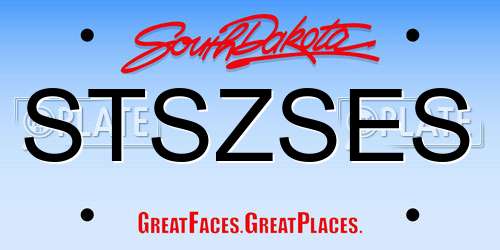 STSZSES South Dakota License Plate