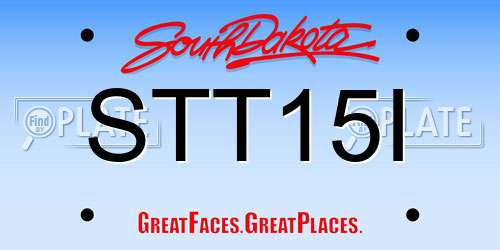 STT15I South Dakota License Plate