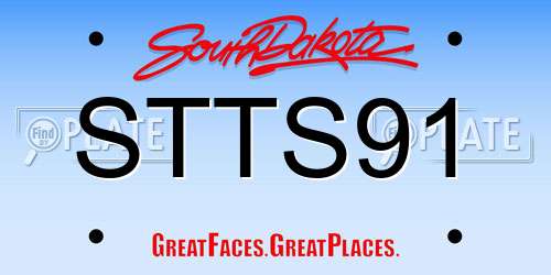 STTS91 South Dakota License Plate