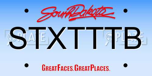 STXTTTB South Dakota License Plate