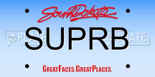 SUPRB South Dakota License Plate